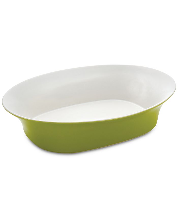 Rachael Ray - Round & Square Oval Green Serving Bowl