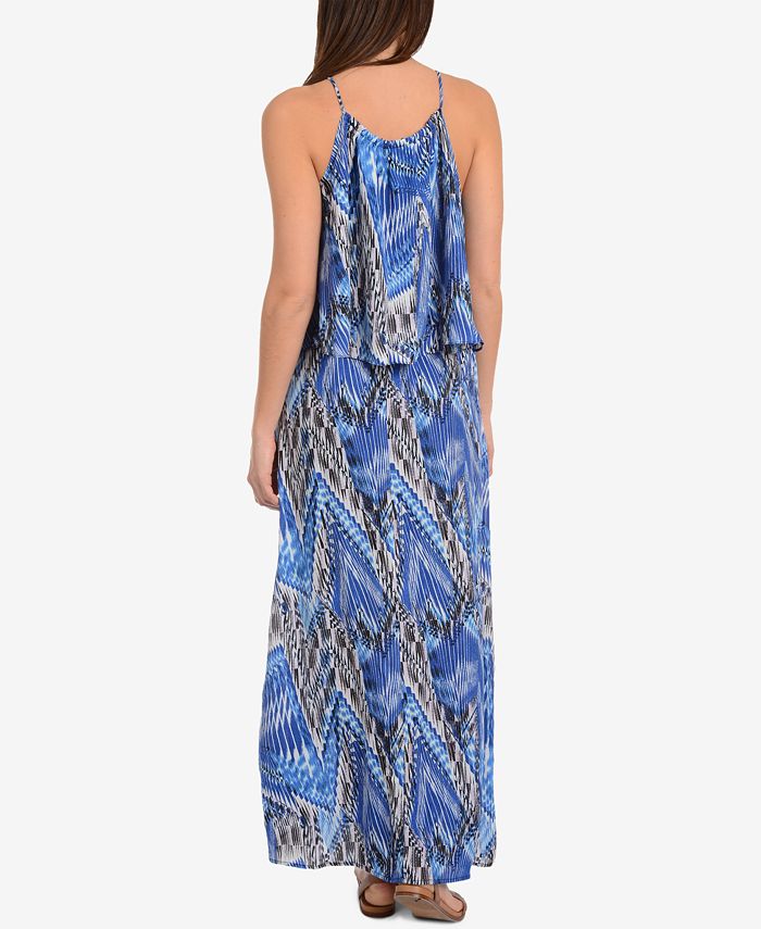 NY Collection Printed Popover Maxi Dress - Macy's