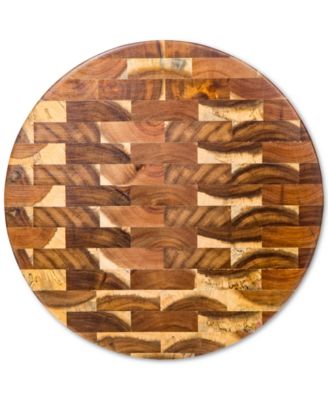 Home Essentials - Round Acacia End Grain Cutting Board