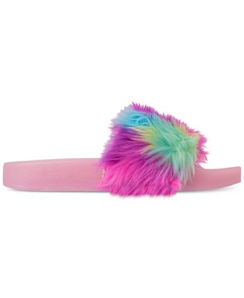 Steve Madden Little Girls SoftLite Light Up Slide Sandals from