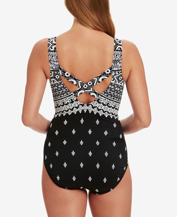 Swim Solutions Verona Tummy Control Long Torso One Piece Swimsuit