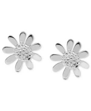 Unwritten Sterling Silver Earrings, Sunflower Stud Earrings