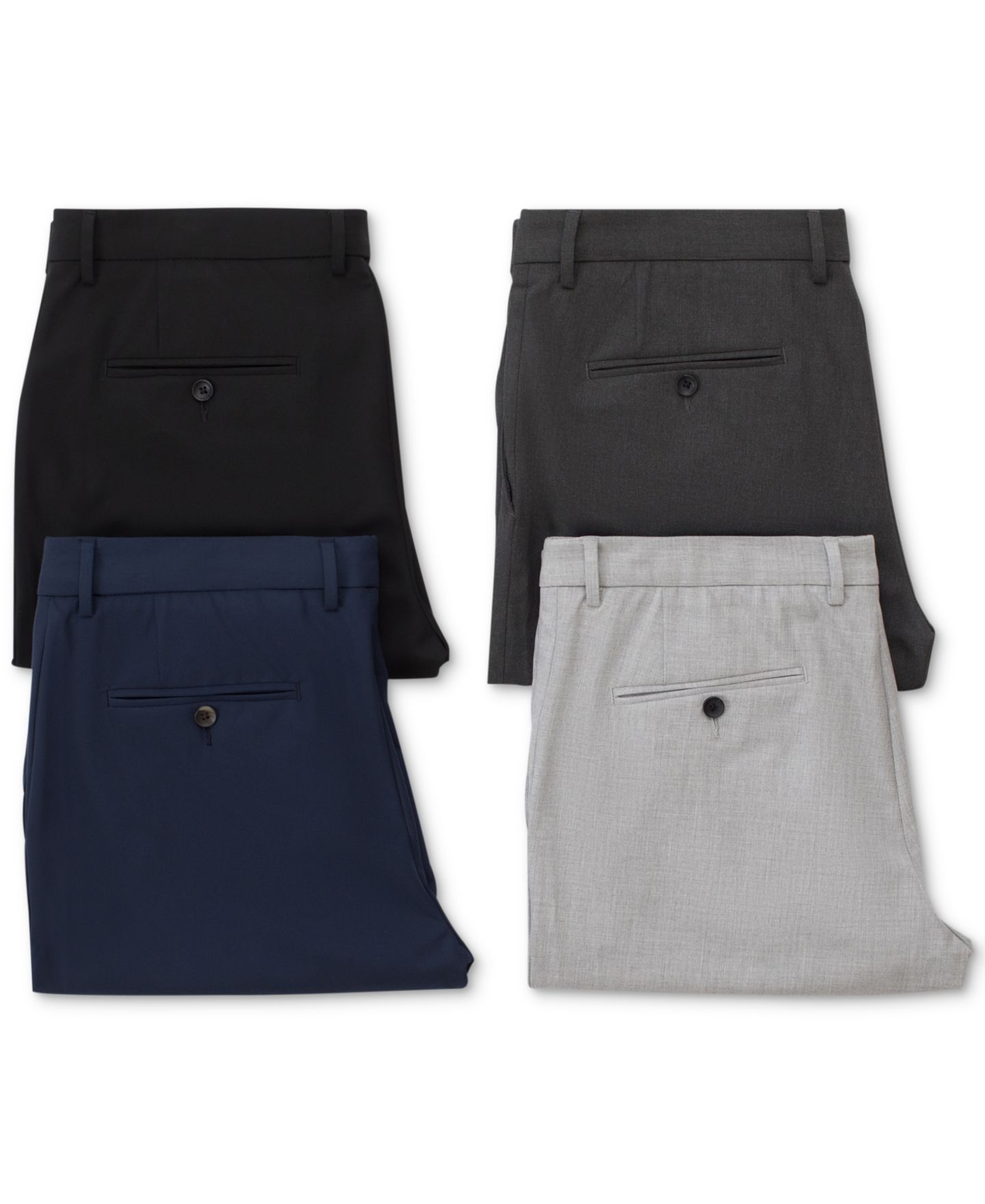 Мужские брюки Haggar JMH 4 Way Stretch Slim Fit Flat Front Dress Pant, цвет: Чёрный — фото 10