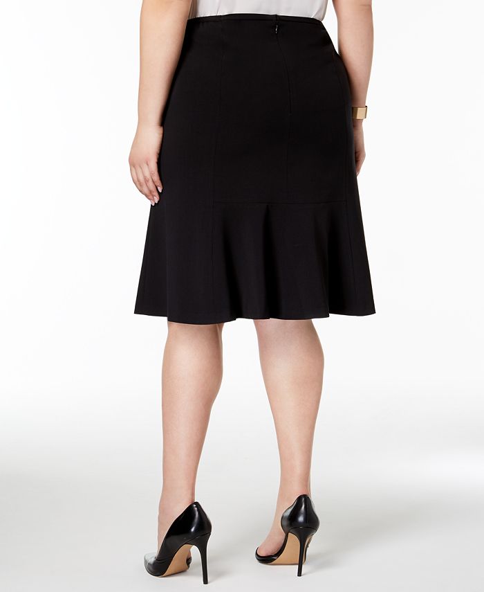 Nine West Plus Size Flared-Hem Skirt - Macy's