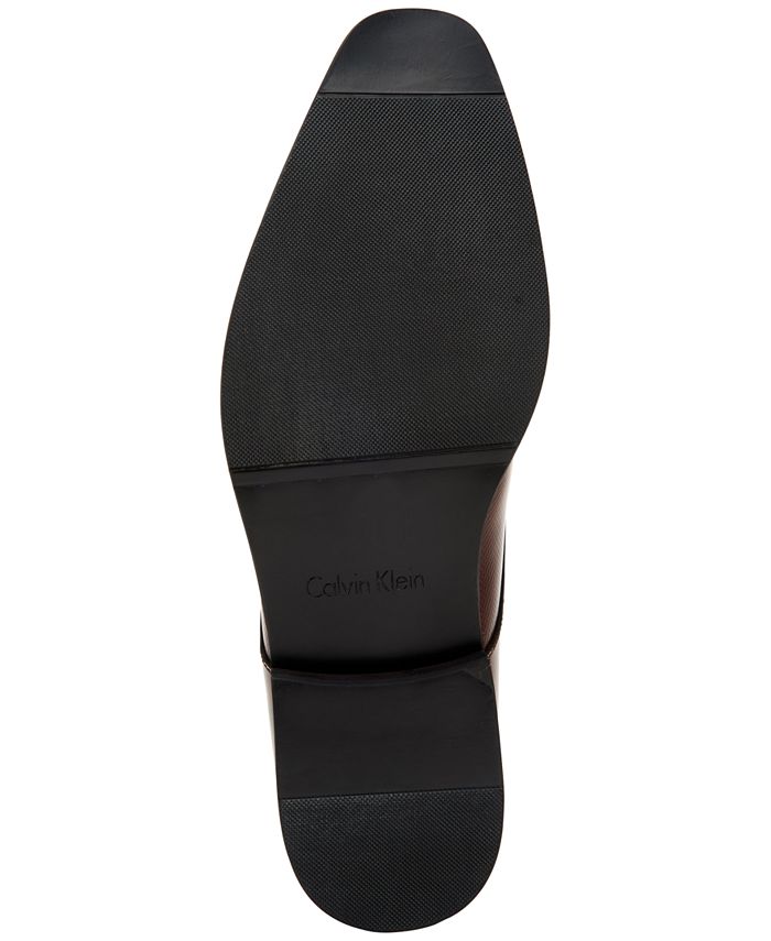 Calvin Klein Men's Ramses Box Leather Textured Derby Shoes - Macy's