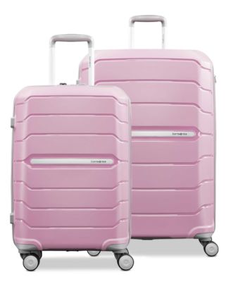 samsonite pink hard shell luggage