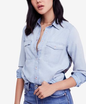 Free People - Bandana Bandit Printed Contrast Shirt
