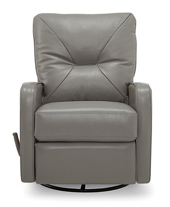 Furniture - Finchley Leather Swivel Pushback Recliner