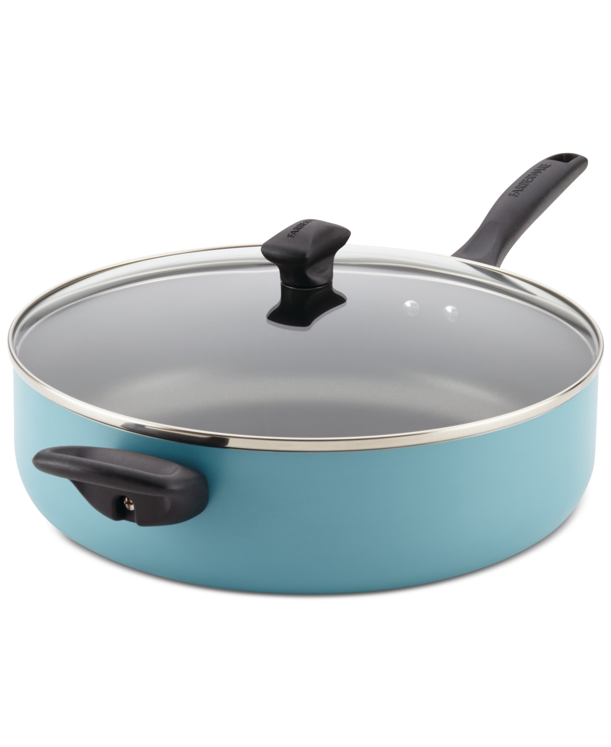Farberware Dishwasher Safe Nonstick Aluminum 6qt Covered Jumbo Cooker In Aqua