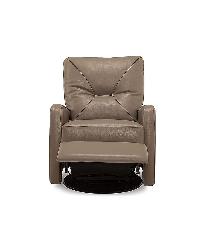 Furniture Finchley Leather Power Swivel Glider Recliner Macy's