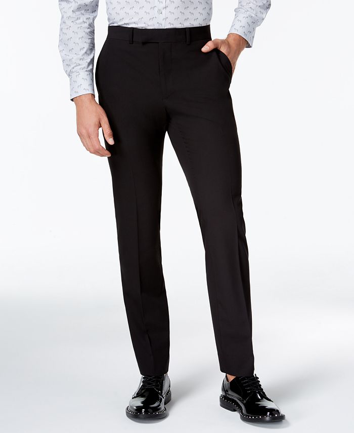 Nick Graham Men's Slim-Fit Stretch Black Solid Suit - Macy's