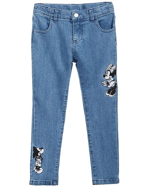 Disney Toddler Girls Minnie & Mickey Mouse Embroidered Jeans Jeans