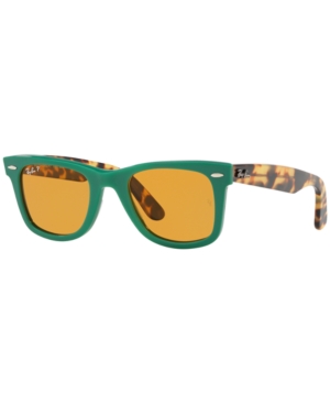 Ray Ban Standard Classic Wayfarer 50mm Polarized Sunglasses - Green In Green/yellow Polar