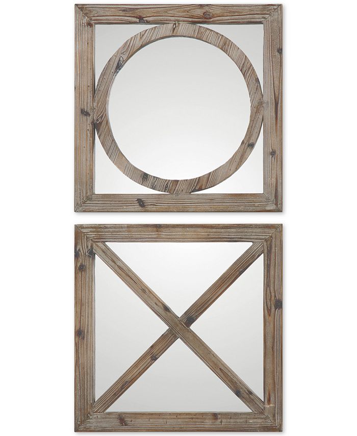 Uttermost - Baci E Abbracci, Wooden Mirrors, Set of 2