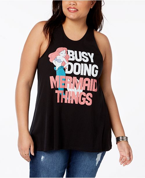 Disney Plus Size Little Mermaid Graphic Racerback Tank Top