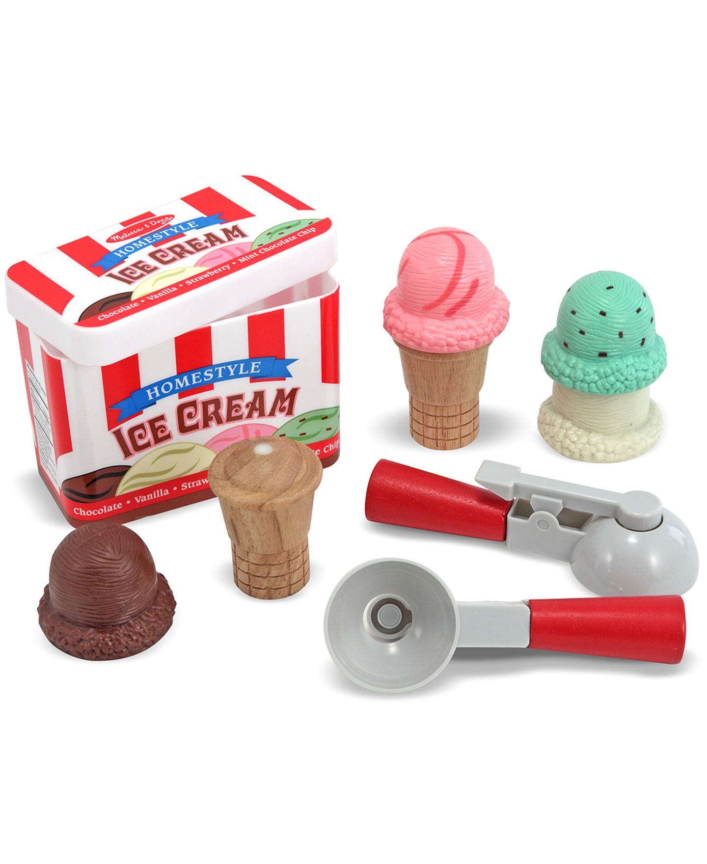 Детский игровой набор Melissa and Doug Scoop & Stack Ice Cream Cone Magnetic Play Set, Ages 3+ — фото 1