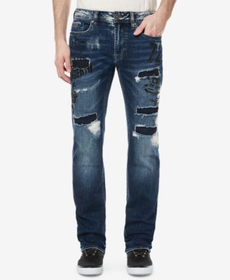 Buffalo David Bitton - Men's Evan-X Slim Straight Fit Ripped Jeans