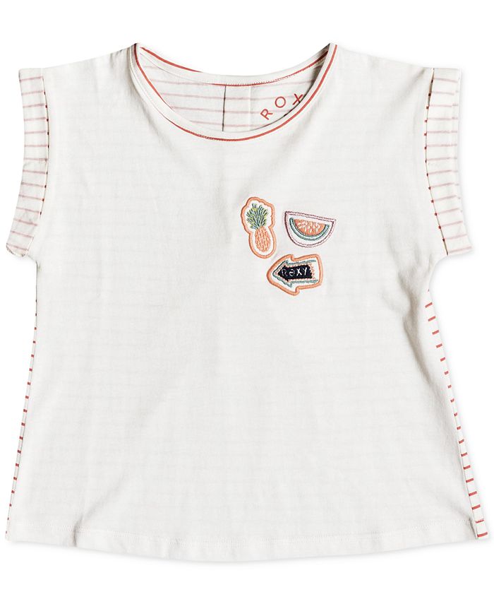 Roxy Little Girls Striped Cotton T-Shirt - Macy's
