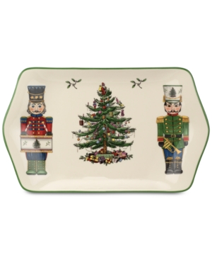 SPODE CHRISTMAS TREE NUTCRACKER DESSERT TRAY, CREATED FOR MACY'S
