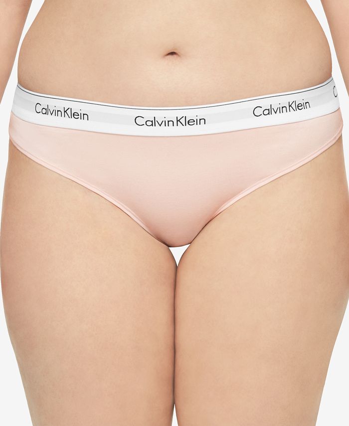 Calvin Klein Plus Size Modern Cotton Thong QF5117 - Macy's