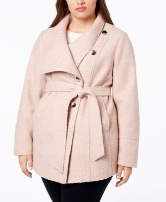 plus size belted coat