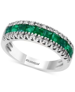 image of Brasilica by Effy Emerald (1-1/8 ct. t.w.) & Diamond (1/8 ct. t.w.) Band in 14k Gold