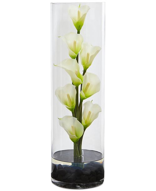 Nearly Natural 20 Natural Calla Lily Artificial Arrangement In