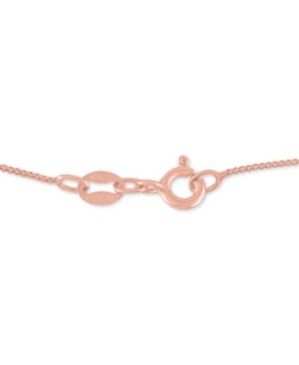 Diamond Heart and Cross 18" Pendant Necklace (1/10 ct. t.w.) in 14k Rose Gold-Plated Sterling Silver