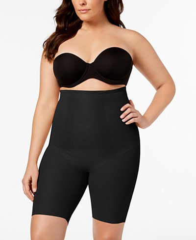 SPANX Suit Your Fancy Plunge Low-Back Mid-Thigh Bodysuit - Macy's