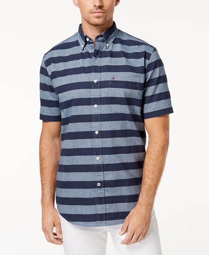Tommy Hilfiger Men's Nite Stripe Shirt, Created for Macy's - Macy's
