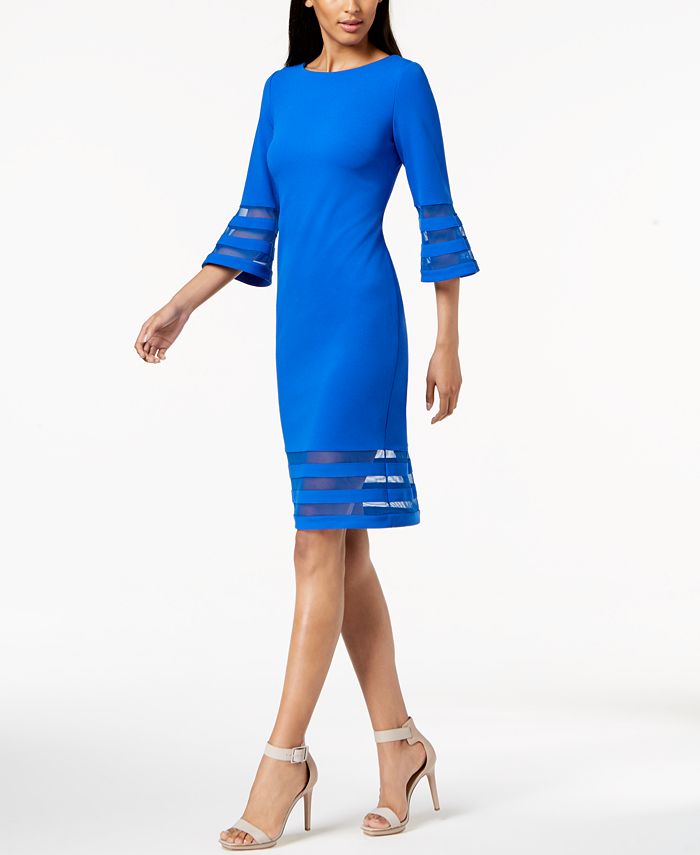 Calvin Klein Illusion-Trim Sheath Dress & Reviews - Dresses - Women - Macy's