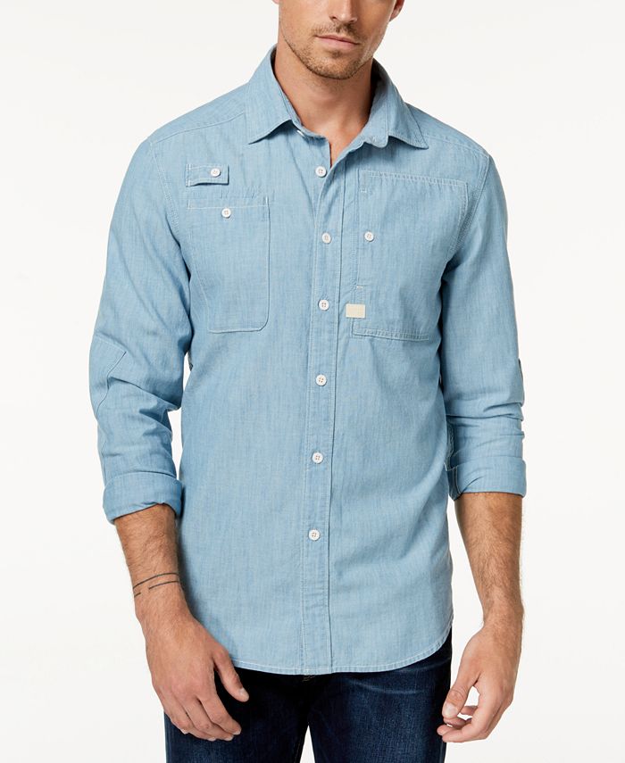 G-Star Raw Men's Chambray Shirt, Created for Macy's & Reviews - Casual ...