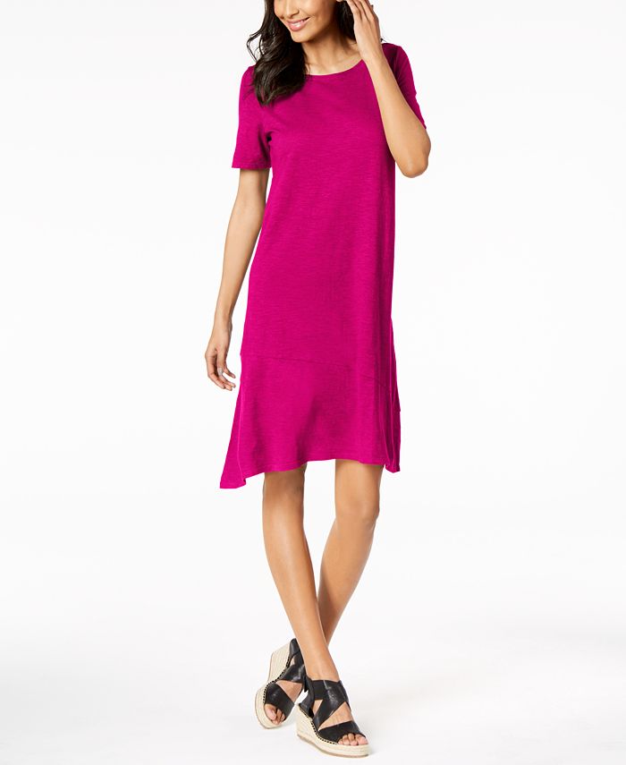 Eileen Fisher Hemp Organic Cotton Asymmetrical-Hem Dress - Macy's