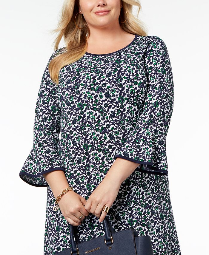 MICHAEL Michael Kors Printed Flared Sweater Dress