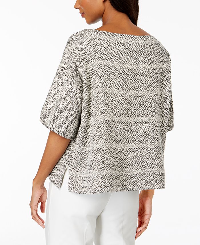 EILEEN FISHER Womens Beige Long Sleeve Boat Neck Sweater