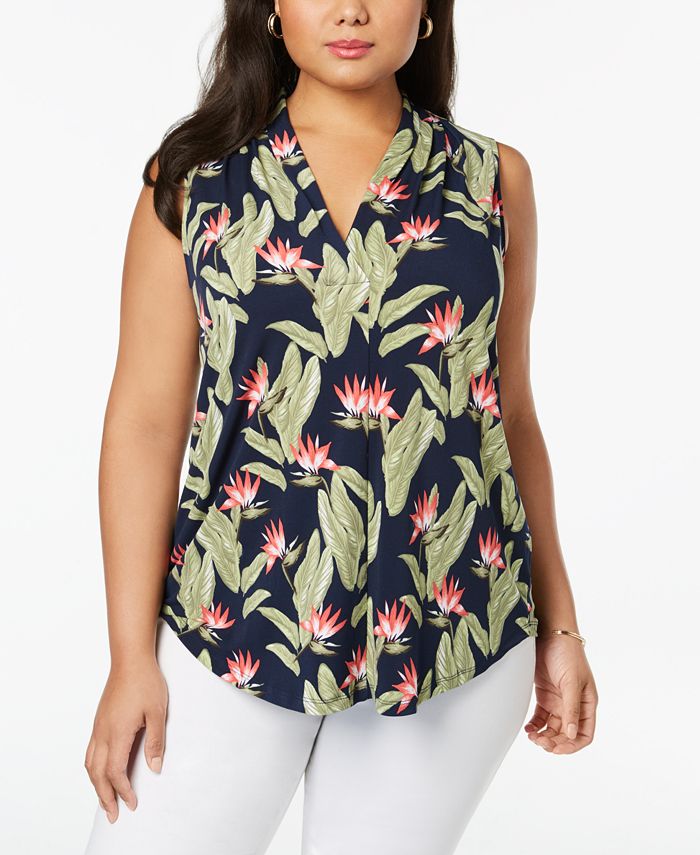 Macy's charter club 2025 plus size tops