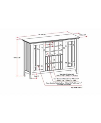 Westminister Sideboard Buffet & Wine Rack