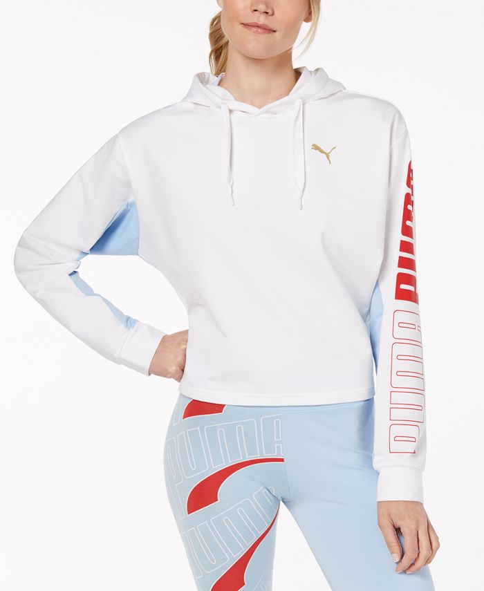 Puma Modern Sport dryCELL Cropped French Terry Hoodie - Macy's