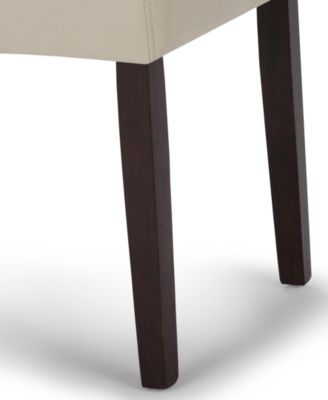 Easton Set of 2 Faux Leather Deluxe Parson Chairs