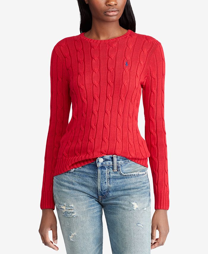 Polo Ralph Lauren Cable-Knit Cotton Sweater - Macy's