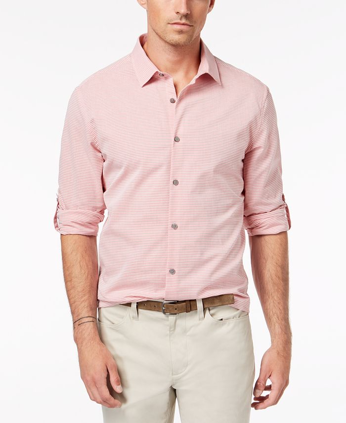 Alfani Men's Textured Cotton Shirt, Created for Macy's - Macy's