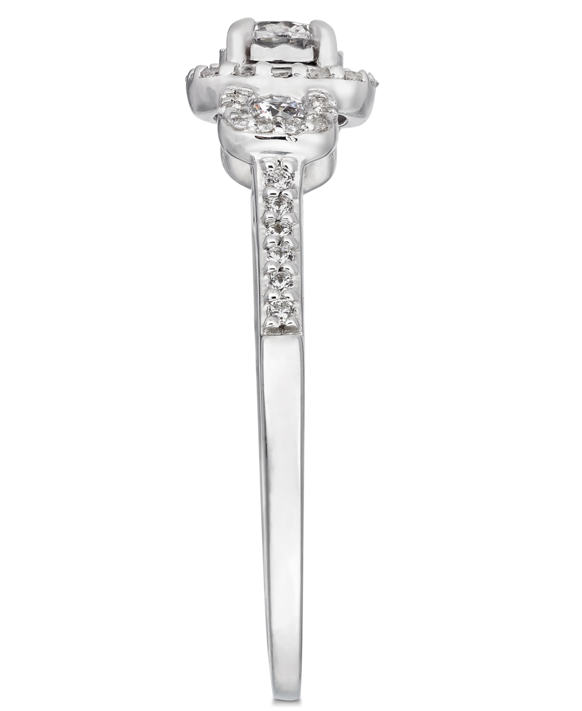 Diamond Triple Halo Engagement Ring (1/2 ct. t.w.) in 14k- White Gold