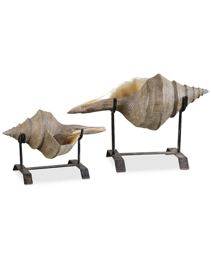 Uttermost - Set of 2 Conch Shell Sculptures
