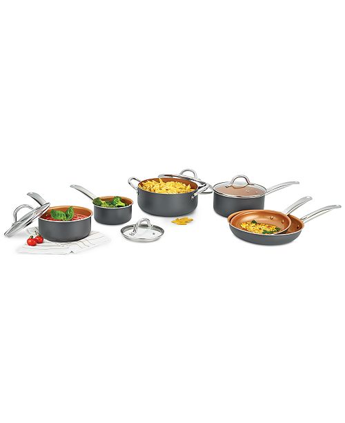 Bella Kitchensmith 10 Pc Copper Non Stick Cookware Set Reviews Cookware Kitchen Macy S