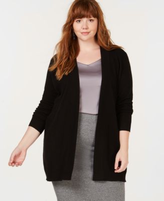 Charter Club Plus Size Pure Cashmere Cardigan Sweater, Created for Macy ...