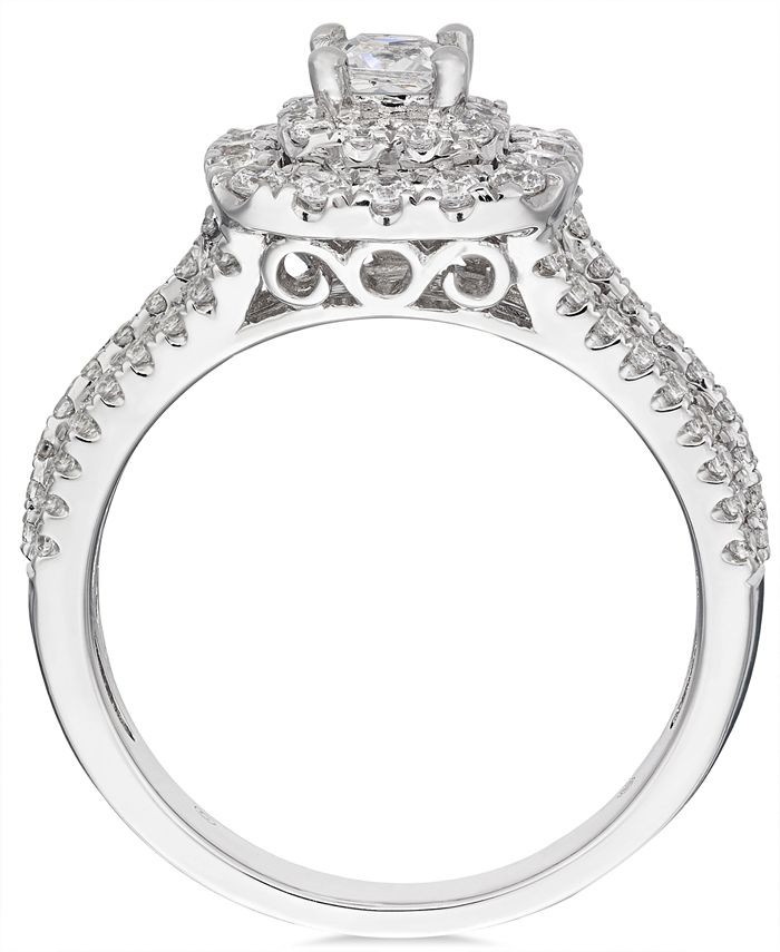 Macy's Diamond Princess Cut Engagement Ring (1 ct. t.w.) in 14k White ...