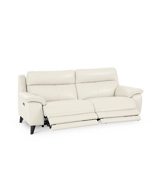 Furniture Milany 87 Leather Power Reclining Sofa With Power