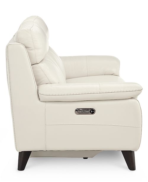 Furniture Milany 69" Leather Power Reclining Loveseat with Power