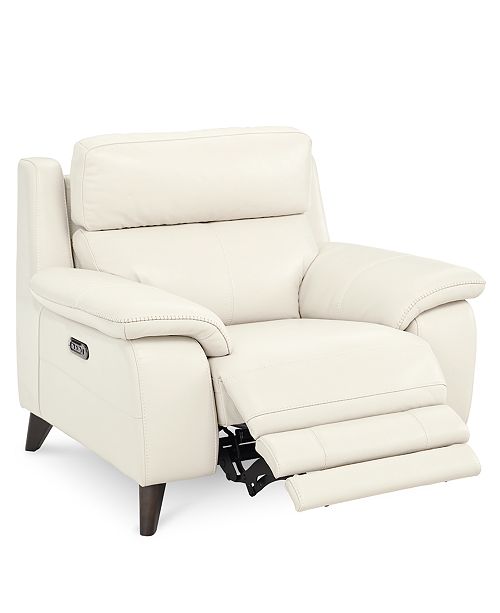 Furniture Milany 46 Leather Power Recliner With Power Headrest