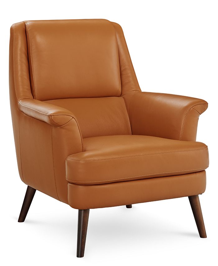 Furniture Milany Leather Accent Chair, Leather Accent Chair